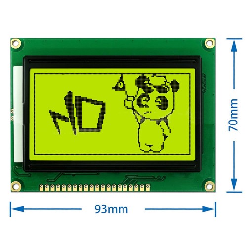 2.9 Inch 12864B V2.0 Yeşil Glcd Modül Spi 5V 128x64 Pixel Grafik